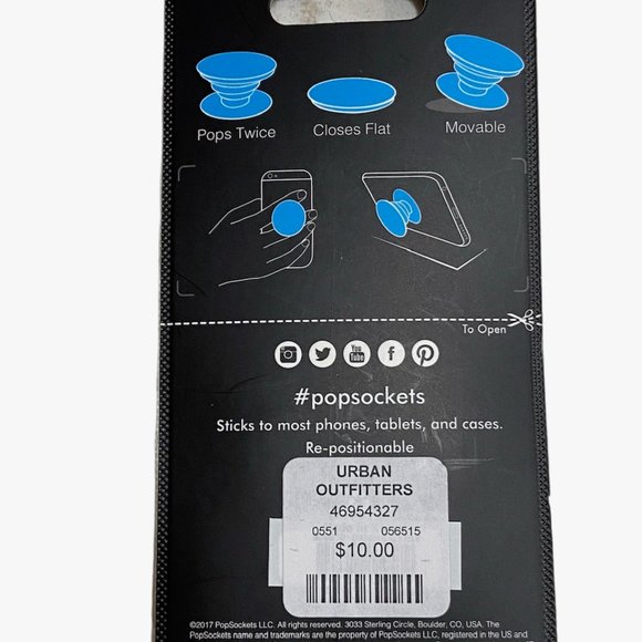 NWT Popsockets White and Grey Marble Phone Grip & Stand Brand New with Tags - Picture 2 of 2